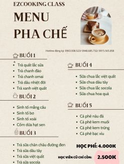 Lớp menu pha chế 