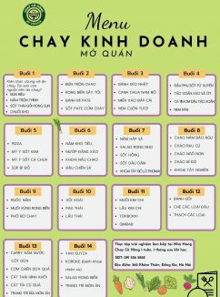 Lớp chay kinh doanh mở quán 